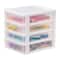 IRIS White 4-Drawer Desktop Plastic Drawer Organizer